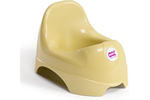 OKBABY Relax - Orinal para bebé con asiento ergonómico y respaldo alto - Amarillo