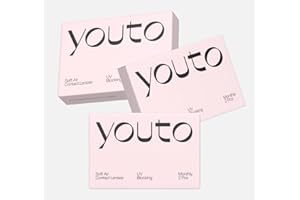 youto Monatslinsen weich, 6 Stück,sphärische Kontaktlinsen, UV Schutz und Hohes Trageg efühl, BC 8.5 mm, DIA 14.0 mm