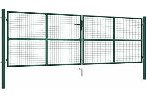 vidaXL Trädgårdsgrind i stål 400x125 cm