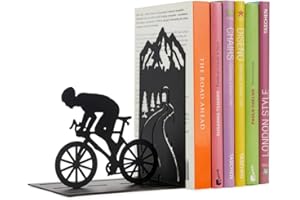 Balvi Fermalibri Le Tour Colore Nero Un ciclista sulla montagna Metallo