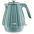 De'Longhi Ballerina Electric Kettle, 360° Swivel Base, Water Level Indicator, Cord Storage, KBD3001.GR, 3000 W, UK PLUG, Green