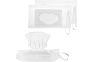 RZCIN 2Pcs White Baby Wipe Case Travel Holder Keeps Wipes Moist Set of Wet Diaper Wipes Holders Cases Portable Travel On The Go Refillable Dispenser Container Waterproof Wipe Container with Sealed for Adult