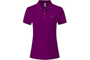 AjezMax Polo Donna Manica Corta Poloshirt Golf Camicia Lavoro Sportiva Estate Top
