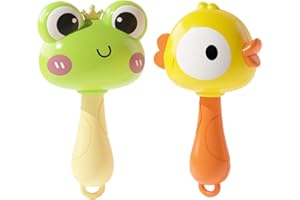 AHUUEN Maracas Pour Tout-petits | Petits Maracas De Grenouille | Hochet À Secouer Apaisant | Instrument De Percussion À Secouer | Shaker À Maracas Pour L'éducation De La Petite Enfance