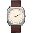 Slow Round 06 Uhr - Dark Brown Leder, Silber Gehäuse, Crème Zifferblatt