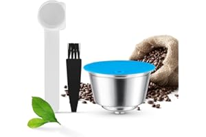 BENFUCHEN Capsulas Reutilizables Dolce Gusto Cápsula de café reutilizable recargable de acero inoxidable Filtro de café Dolce Gusto compatible con Dolce Gusto, con 1 cuchara + 1 cepillo