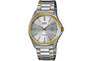Casio MTP1183G-7A silver rostfritt stål kvartsur med silverurtavla, SILVER, Armband