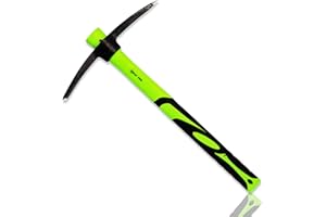 Xforst X-PF40N Pioche de Jardin 40cm – Mini Pioche à Manche en Fibre de Verre & Tête en Acier Forgé Carbone – Outil de Jardinage, Désherbage & Camping