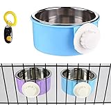 PETLESO® Abnehmbarer Edelstahl-Hänge Bowl Cat Bowl Dog Tränkebecken Birds Nahrungsmittelschüssel -Grün