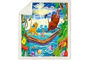 asxcaq Nette König der Löwen Freunde Plüsch Decke Baby Kinder Jungen Kinder Geschenk werfen 150x200cm Schlafsofa Bettdecke Bettwäsche