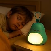 Coverzone Avokado Tasarımlı Gece Lambası &ndash; 3 Kademeli Işık Ayarı, RGB Atmosfer Modu, USB Şarjlı, Taşınabilir Silikon Bebek Uy