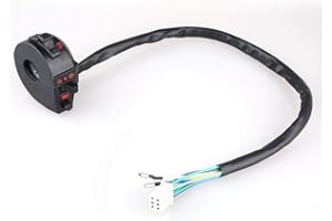 KEENSO Commutatore per manubrio di moto DC 12 V, universale, 7/8", lato sinistro, interruttore per manubrio di moto, lampeggiante, interruttore di fascio alto/basso