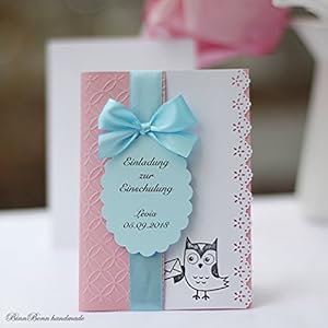 8 Einladungskarten Einladung Einschulung Schule Schulanfang Handarbeit binnbonn