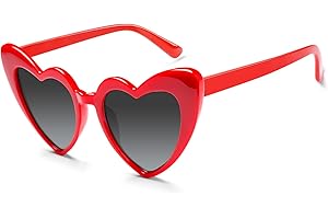 BOUBONI Okulary przeciwsłoneczne w kształcie serca vintage okulary w kształcie serca okulary ślubne okulary przeciwsłoneczne dla kobiet ślub wieczór panieński upominki