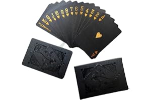 BEYOEE Premium design svart guld plast pokerset perfekt för sociala sammankomster
