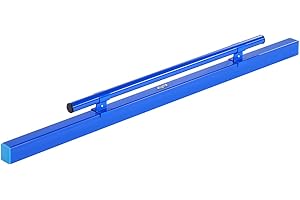 VEVOR Solera de Hormigón con Nivel, Fácil de Limpiar y con Tapa, Mango Reversible Aluminio Ligero para Nivelar Suelos, Construcción a Pequeña Escala y Renovación de Viviendas, 1205 x 50 x 40 mm