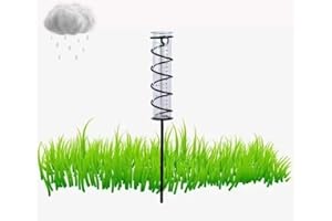 WOOPTOR Rain Gauge, Outdoor Glass Rain Gauge Metal Frame, Detachable Rain Guage for Garden, Yard, Deck, Lawn, Landscape, pond, farmland