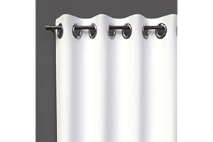 Soleil d'ocre OSCURANTE Tenda con Occhielli, Bianco, 140 x 250 cm