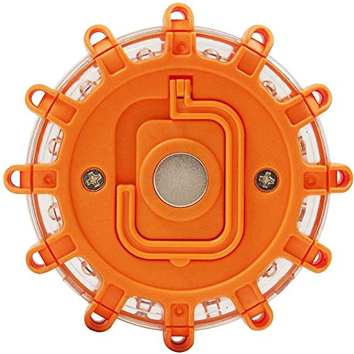 Bclaer72LED Road Flares Emergency,1pcs/3pcs Waterproof IP65 LED Road Light Emergency Roadside Safety Beacons Flashing Warning Light with Magnetic Base for Car Truck Boat(3pcs,Orange+Red Light)