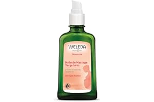 WELEDA - Huile de Massage Vergetures - Prévient et réduit l'apparition des vergetures - Pour femmes enceintes et allaitantes - NATRUE - Vegan - 100 ml