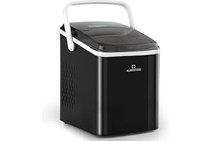 ‎KLARSTEIN Klarstein Eiswürfelmaschine Klein,Mini, für Große & Kleine Eiswürfel ,2L Eiswürfelbereiter, mit Touch Control, , Selbstreinigend, 12kg/24h