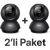 TP-LINK Tapo C211 (2-Pack) 2K 3MP Yatay ve Dikey Ev G&uuml;venliği Wi-Fi Kamerası 2'li