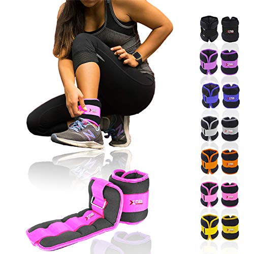 Xn8 Neoprene Ankle Weights Strap 0.5kg-3kg Pair, Legs Weight For Running, Jogging, Walking, Aerobics, Fitness Exercise, Gymnastics, Workout, Pair of Ankle Weights for Men & Women