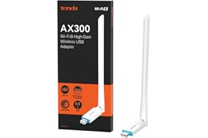 Tenda AX300 Adattatore USB Chiavetta WiFi per PC, 2.4GHz 286Mbps, Antenna WiFi 6dBi, WPS, Soft-AP, Windows 7/10/11, U2