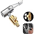 Universal Air Pump Nozzle for Inflator, Fapiwen Lock On Air Chuck Tire Inflator with Air Release Valve, Car Air Pump Thread Nozzle Adapter, Portable No Leakage Replacement Hose Adapter