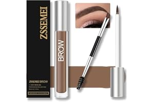 ZSSEMEI Wasserfestes Augenbrauen gel für Lang Anhaltendes, Semi-permanentes Flüssiges Getöntes Augenbrauengel Make-up Mit Pinsel Set, Schweißfest, natürlich (Auburn)