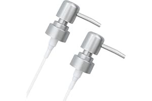 DIAONIAN 2Pcs Dispenser Sapone Bagno, Pompa di Ricambio, Erogatore Sapone Liquido, 28mm Filettatura, ABS (Argento Smerigliato)