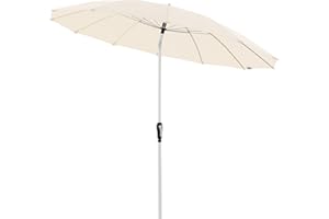 Doppler Parasol en Aluminium Asia Look SL-AZ 250 Auto Tilt - Idéal pour Le Jardin - env. 250 cm - Pliable - 445457820AZ Naturel