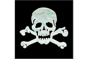 INLAYSTICKERS Inlay Sticker für Gitarren & Bass - Skull - Weiß Perle