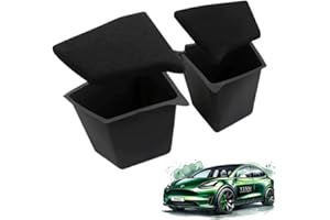 TESSI Trunk Seiten Organizer passend für das Tesla Model Y (Giga Berlin) - Mehr Stauraum - Ideal für Camping & für kleine Gegenstände - Für Model Y entwickelt - 2 Deckel zum schließen der Fächer