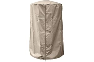 HTYG Cubierta para Calentador de Patio-Cubierta de Calentador de Mesa Redonda Impermeable con Cremallera-Tela Oxford- Cubierta de Calentador de Patio de Aire Libre-61 * 96.5cm (Beige)