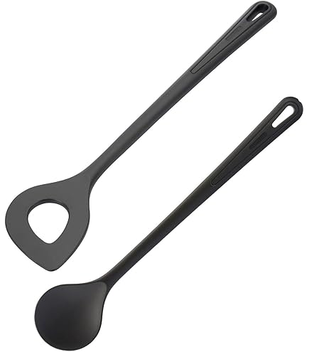 Siliconen kooklepel 20cm - Grijs (mini) - Woerdman Kookkado