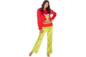 Huggable Hoodie Family Matching Grinch Pyjamas Xmas Mum Dad Kids Pyjama Set Plush Fleece Long Sleeved PJ's