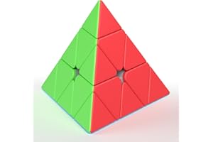 Vdealen Speed Cubo Magico Piramide Magic Cube, Liso Pyramid Cubo de Velocidad para Principiantes y Usuarios Avanzados, Triangle Cube Regalo para Niños Adolescentes Adultos(sin Pegatinas)