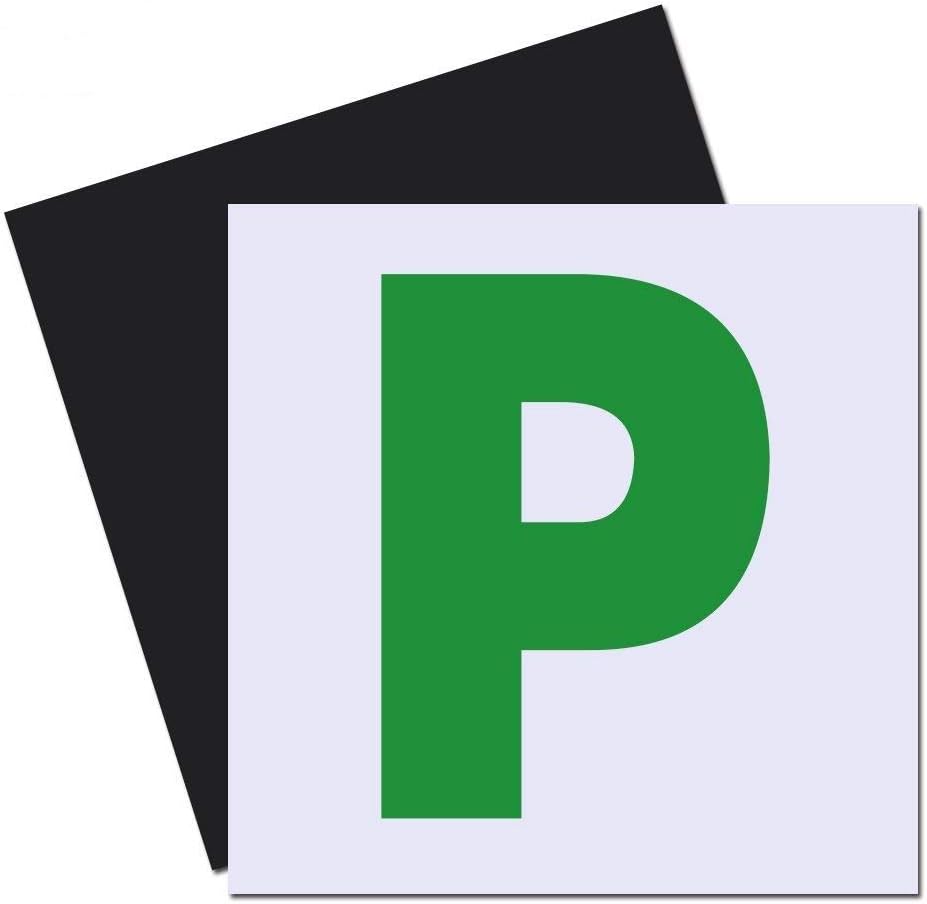 Onarway Fully Magnetic P Plates for New Drivers, 2 Pack Whole-Magnetic Plate - Non Scratch Vehicle Paint