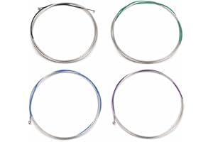 ALOMEJOR Cuerdas para violonchelo Cuerda de alambre de acero para celofán A-D-G-C para reemplazo de cello de tamaño completo 4/4-3/4 con revestimientos coloridos