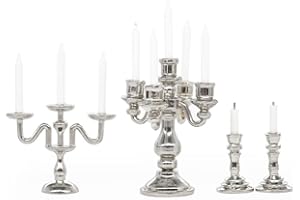 Odoria Miniature 1/12 Bougeoir Chandelier 3Pcs Accessoire Maison de Poupée