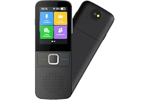 Djioyer Übersetzungsgerät, 137 Sprachen T10 Smart Sprachübersetzer Device Mit Foto Übersetzungsfunktion, Bidirektionale Übersetzungen WiFi Offline, für Urlaub Lernen Reisen,Schwarz