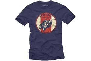 MAKAYA Maglietta Uomo Motociclista - Vintage Cafe Racer T-Shirt Moto Accessori