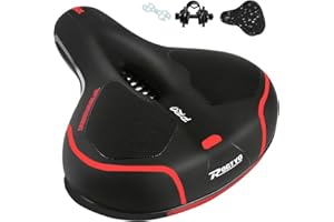 ROGTYO Bike Seat, Bicycle Saddle Pro 2.0 Bike Seat Cushion Big Bum Extra Comfort Bike Saddle Breathable Mountain Bike Seat for MTB Mountain Bike, Folding Bike, Road Bike, Spinning Bike