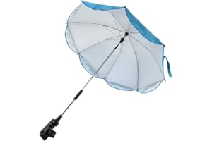 Lelestar Heavy Duty Beach Umbrella Sun Protection Parasol All-weather Waterproof Canopy Clamp-on for Travel Camping
