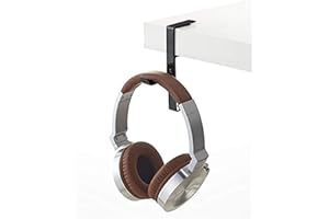 OneCut Headphone Hanger & Bag Hook, Universal Aluminum Metal Headphone Stand Holder for Bag and PC Gaming Headset & Bluetooth Wireless Headphone (Black)