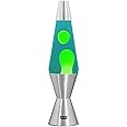 Blob Lamps® Liquid Motion Lamp Vintage Green Wax Blue Liquid Polished Metal Base & Cap 14.5” Mood Lamp Light