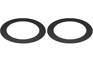 PATIKIL Metal Goof Trim Ring, 2 Pcs 4.72" OD x 3.39" ID Black Recessed Light Trims Ring for Recessed Can Downlight, Living Room