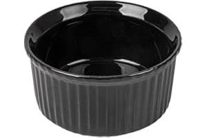 GARCIA DE POU 12 unités - Ramequins 120 ml Ø 7,8 x 3,7 cm, noir porcelaine