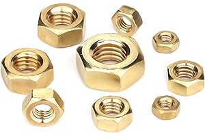 CONPHERON M1.4-M24 Tuerca Hexagonal Tuercas Hexagonales de Latón para Pernos, M6, 20 pcs